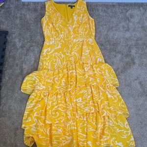 Lauren Ralph Lauren yellow ruffled dress